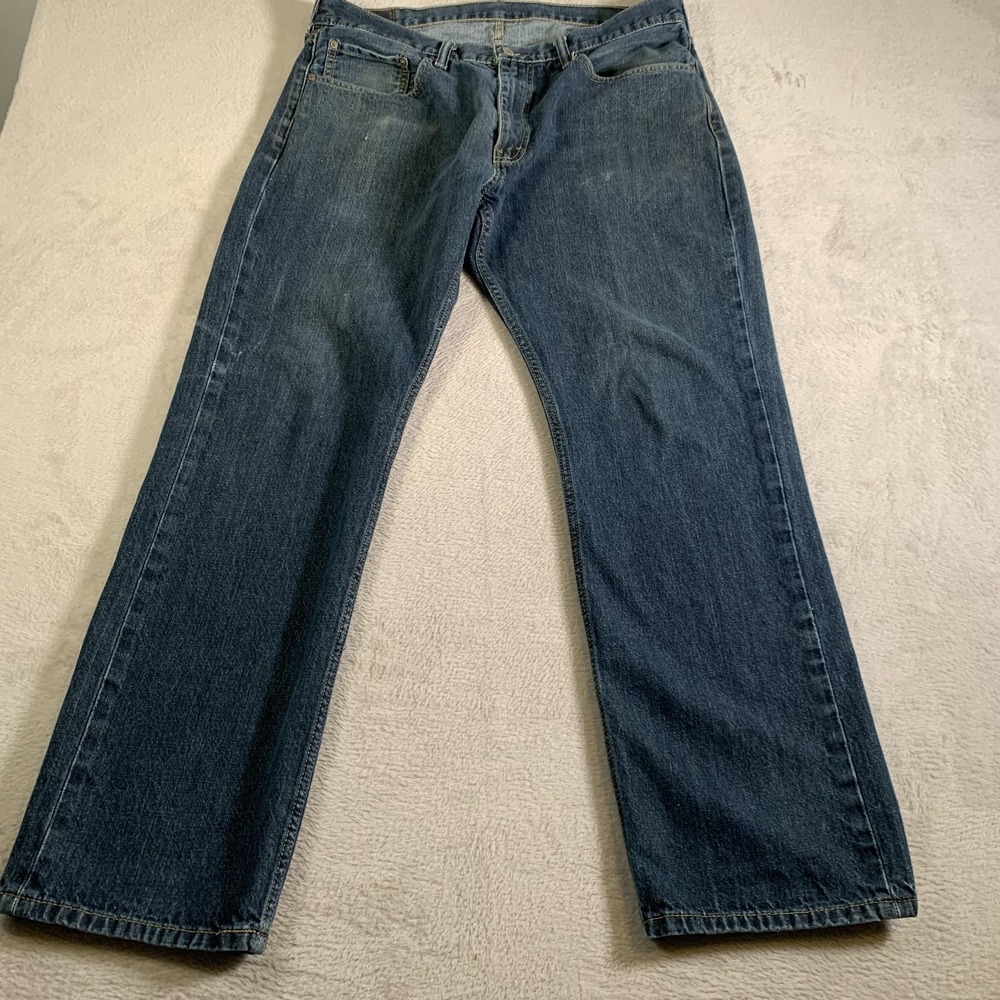 Levis 559 Jeans Mens 36x34(36x31) Blue Relaxed Straight Denim Mid Wash Casual